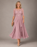 ROSE | VESTIDO MIDI DE ENCAJE QUE REALZA TU SILUETA
