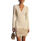 Vittoria | Vestido elegante con rosas en relieve