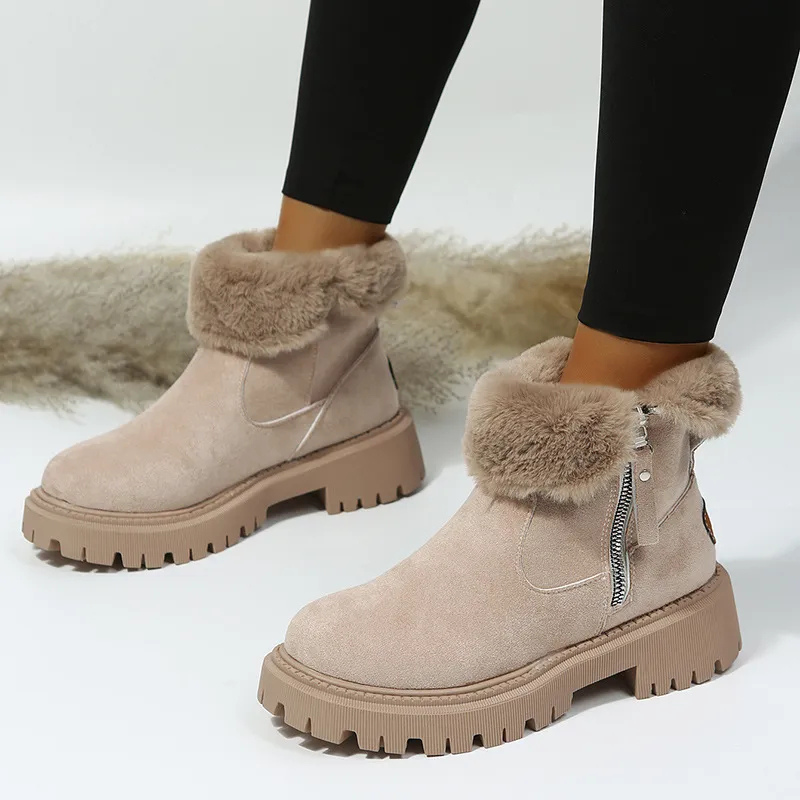 Camila - Botas de invierno forradas con cremallera lateral