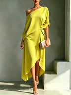 Elena - Vestido asimétrico elegante
