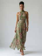Naomi | Vestido largo con cuello halter
