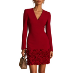 Vittoria | Vestido elegante con rosas en relieve