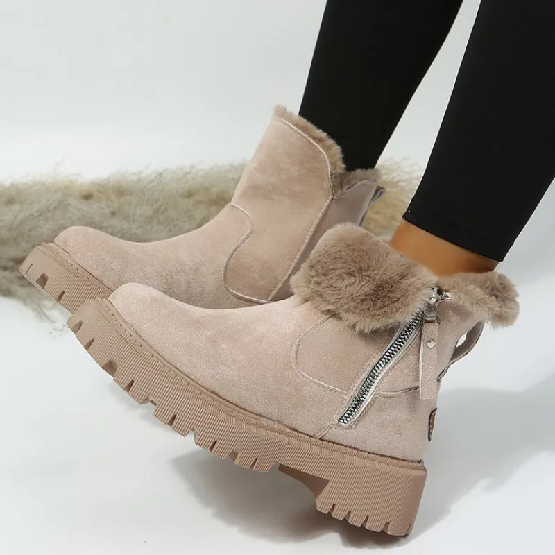 Camila - Botas de invierno forradas con cremallera lateral