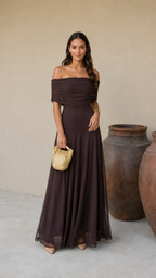 Vega - Vestido Toledo en color marrón