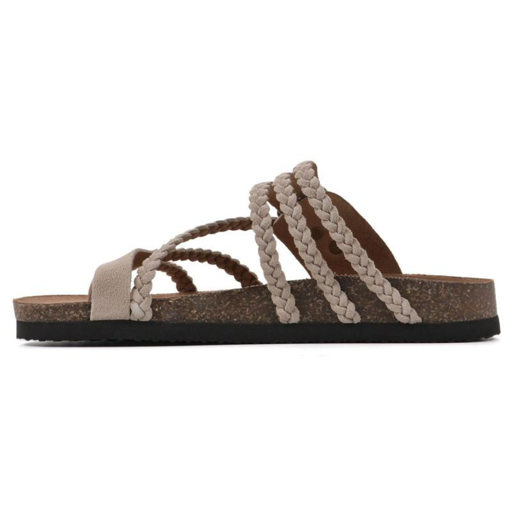 Amelie - Sandalias de corcho trenzadas