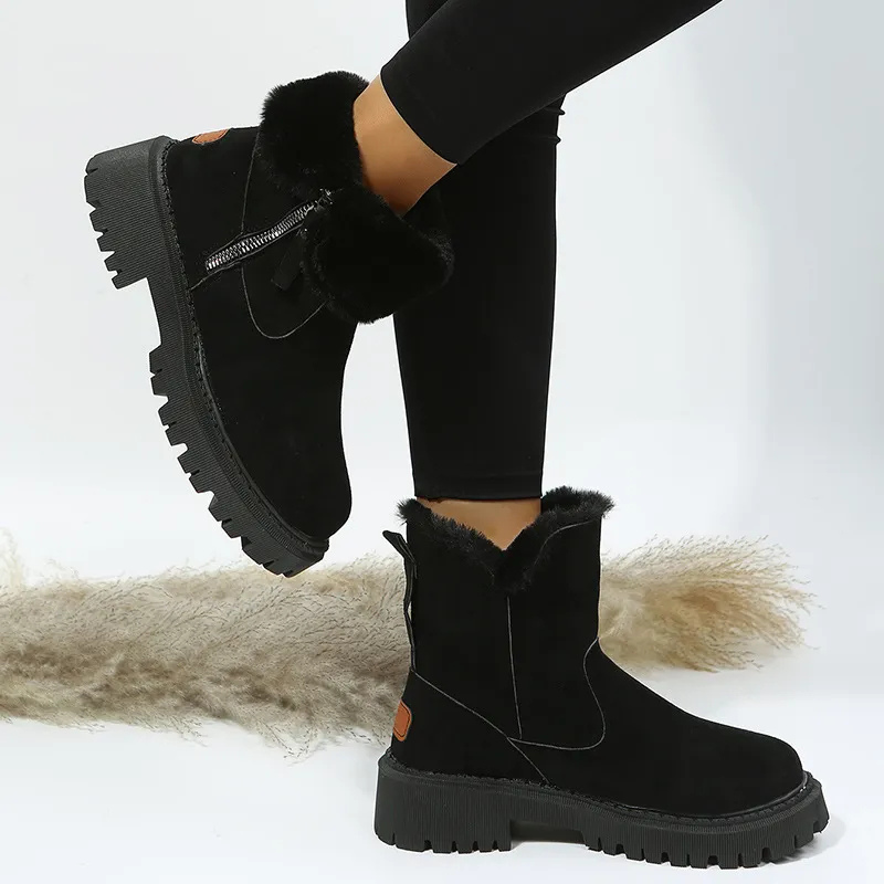 Camila - Botas de invierno forradas con cremallera lateral