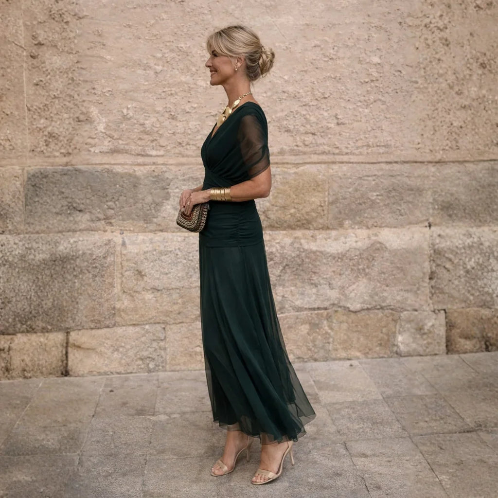 ELIZA | Vestido verde elegante