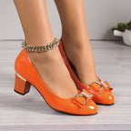 Bella - Tacones de salón clásicos con lazo