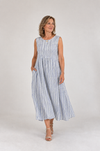 Anaïs | Vestido Midi de Rayas