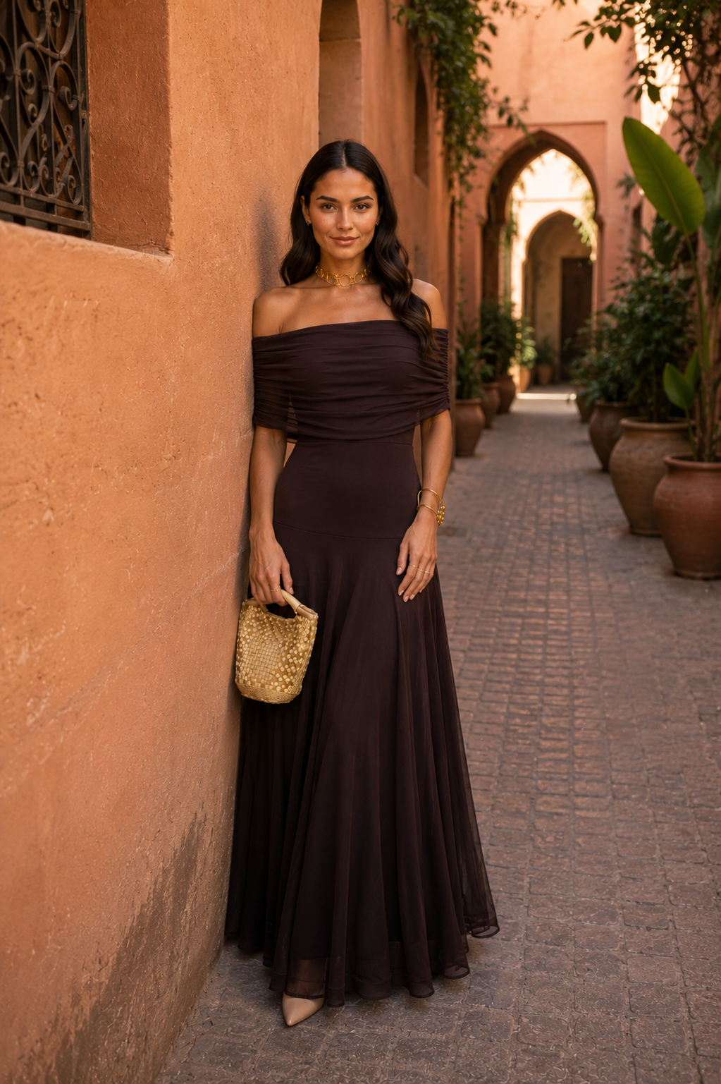 Vega - Vestido Toledo en color marrón