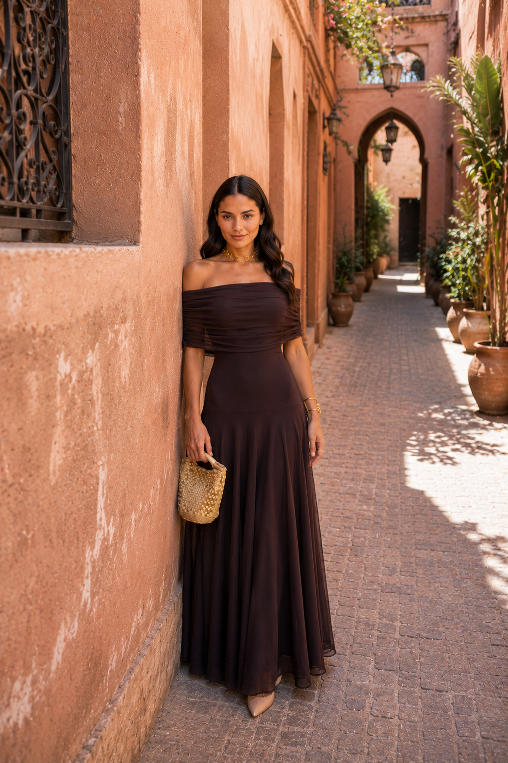 Vega - Vestido Toledo en color marrón