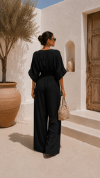 Valeria - Mono chiffon escote en V