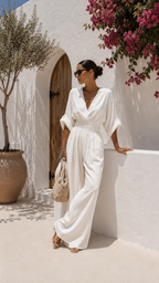 Valeria - Mono chiffon escote en V