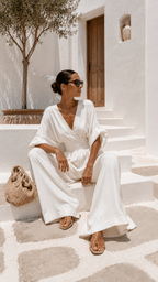 Valeria - Mono chiffon escote en V