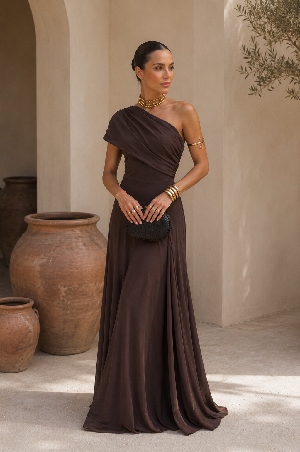 Vega - Vestido Toledo en color marrón