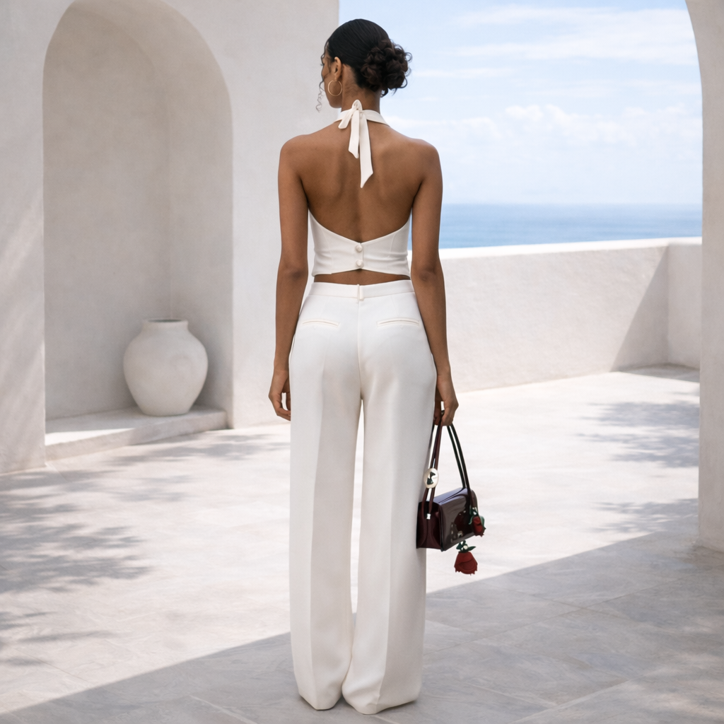 CONJUNTO LOUISE - Elegancia sofisticada con detalle romántico