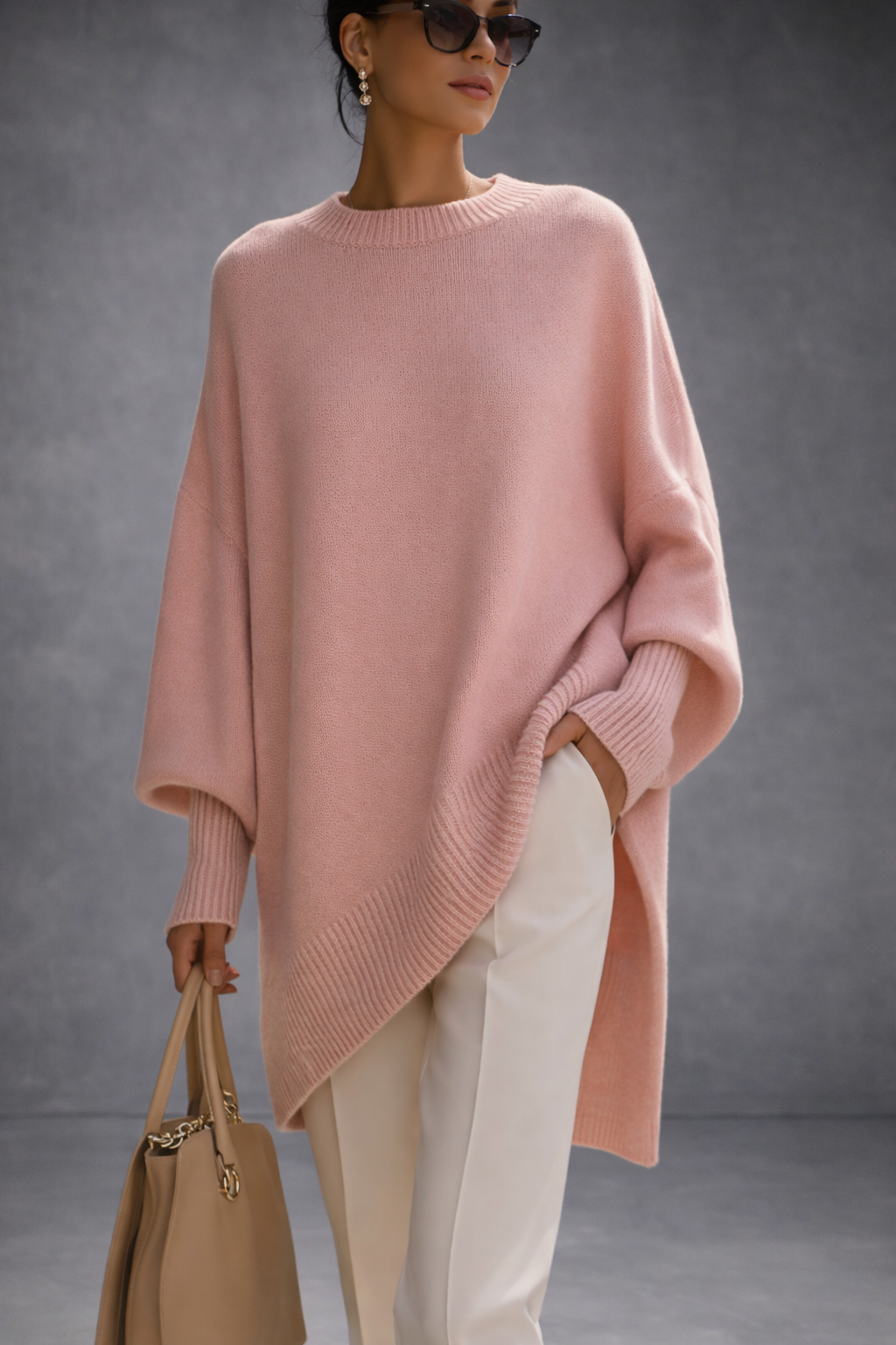 Livia - Jersey poncho oversize
