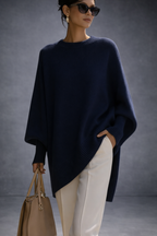 Livia - Jersey poncho oversize