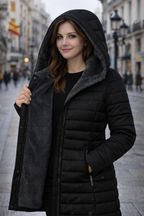 Clara - Abrigo Acolchado con Forro Polar Luxe