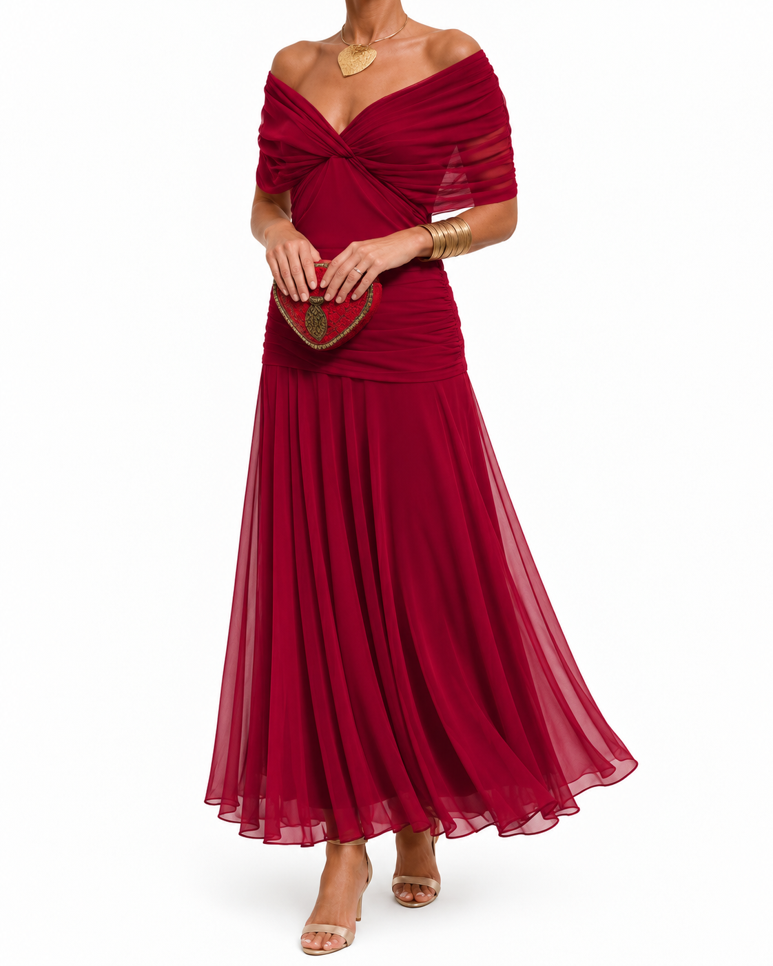 Cecilia | Vestido Largo con Hombros Descubiertos
