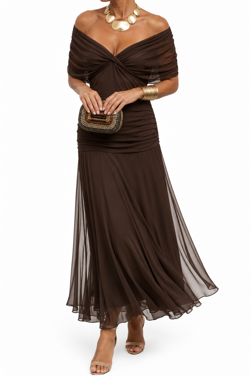 Cecilia | Vestido Largo con Hombros Descubiertos