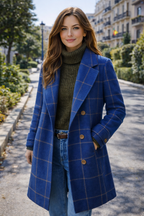 Rocío – Abrigo de cuadros Premium
