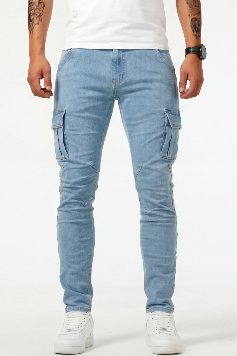 Ethan - Vaqueros cargo elásticos para hombre