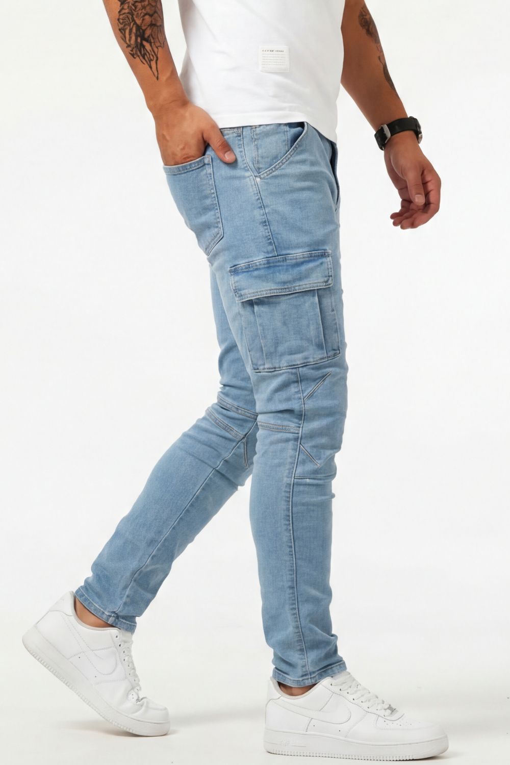 Ethan - Vaqueros cargo elásticos para hombre