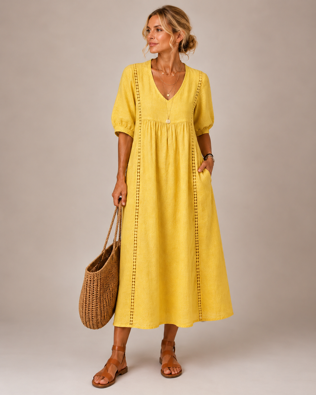 Sefi | Vestido Midi de Lino