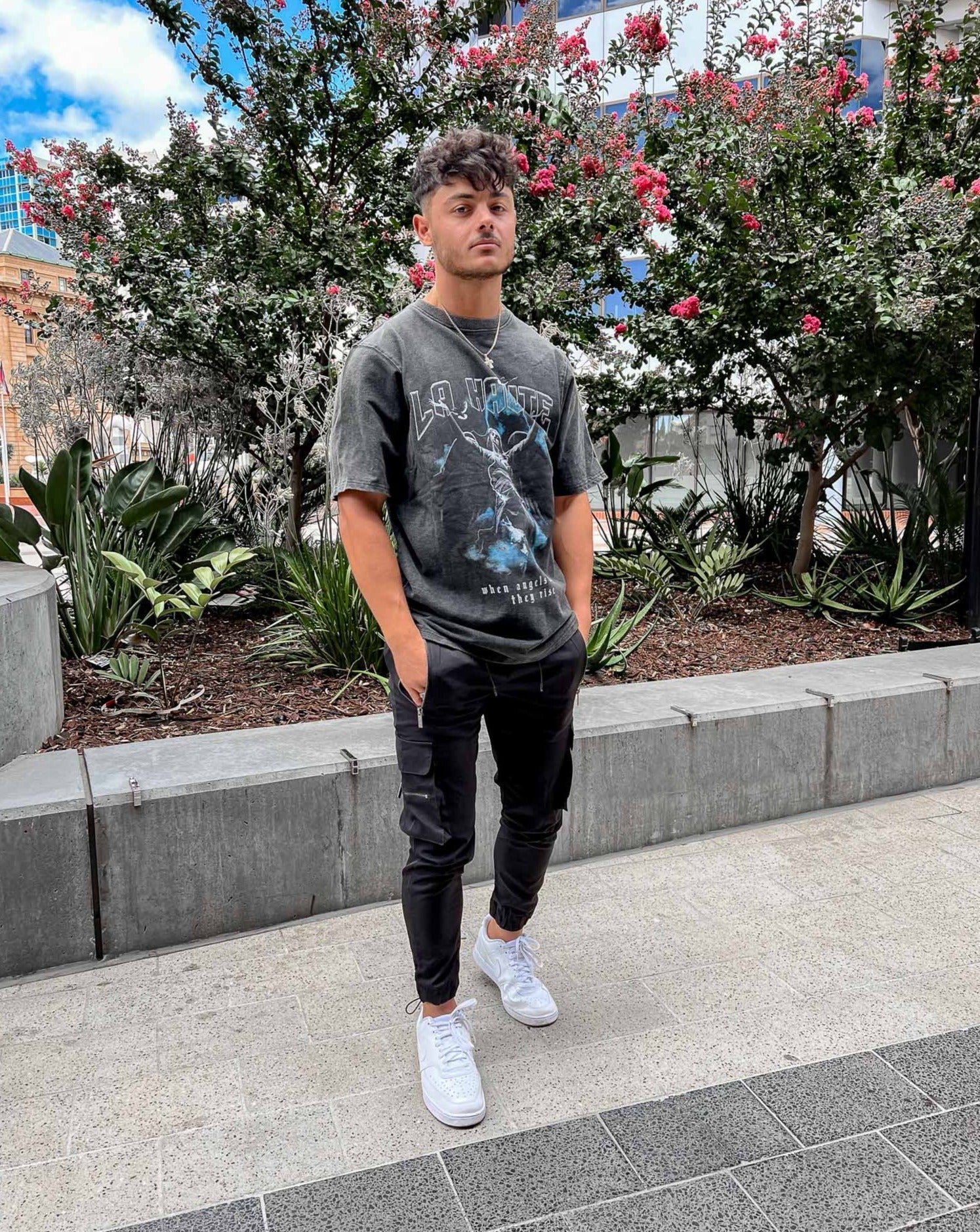 Diego - Pantalones cargo negros