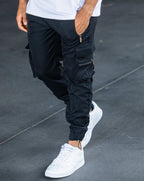 Diego - Pantalones cargo negros