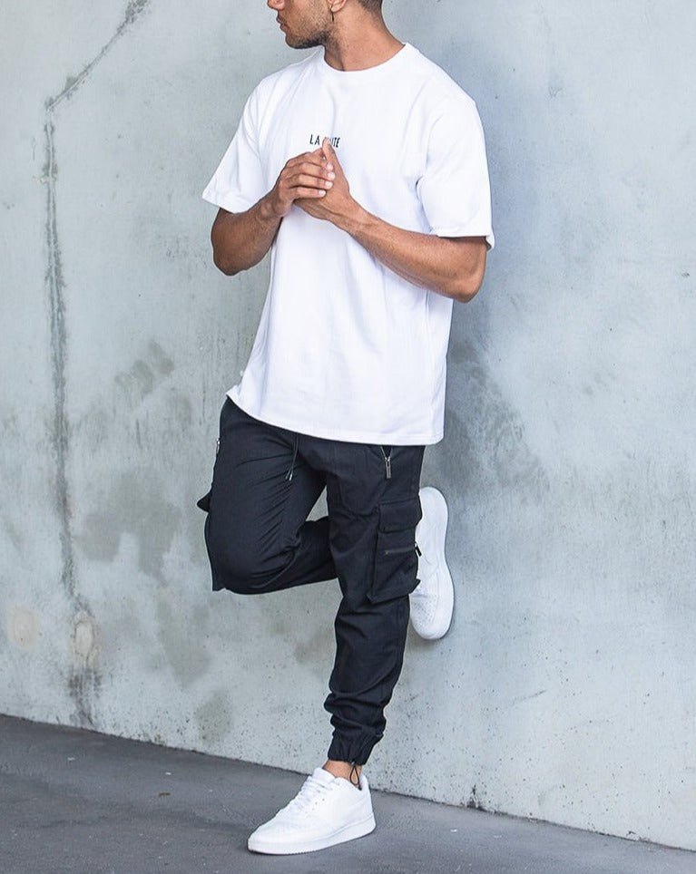 Diego - Pantalones cargo negros