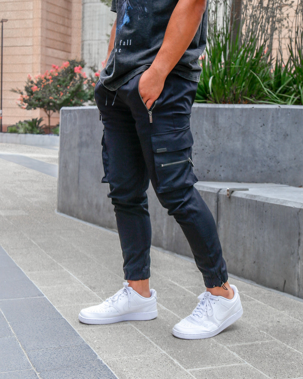 Diego - Pantalones cargo negros