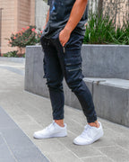Diego - Pantalones cargo negros