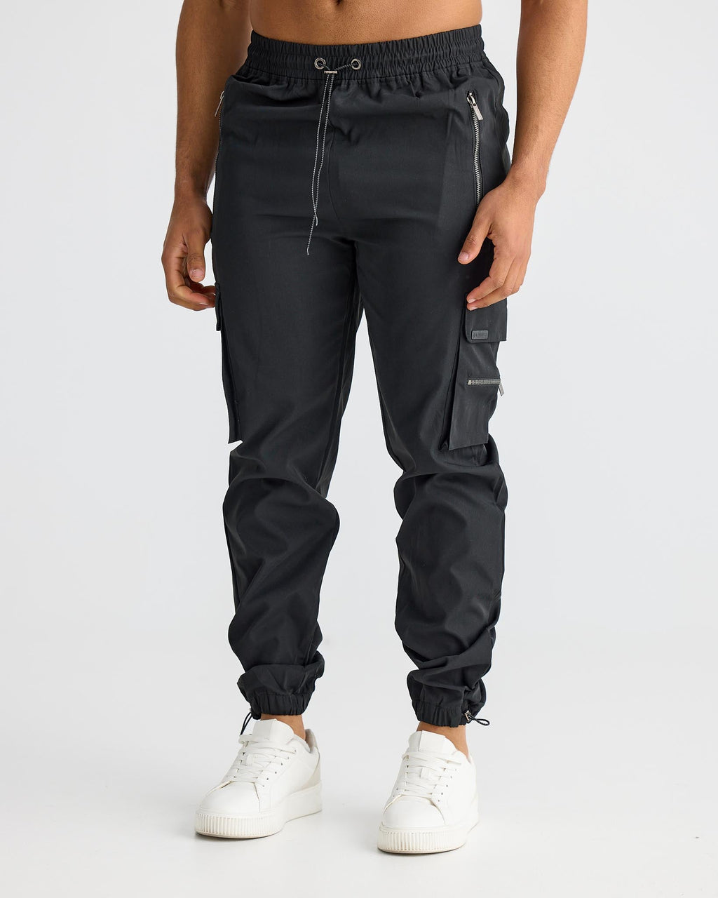 Diego - Pantalones cargo negros