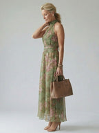 Naomi | Vestido largo con cuello halter