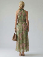 Naomi | Vestido largo con cuello halter