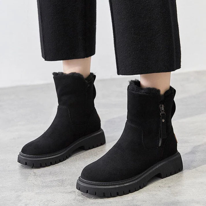 Camila - Botas de invierno forradas con cremallera lateral