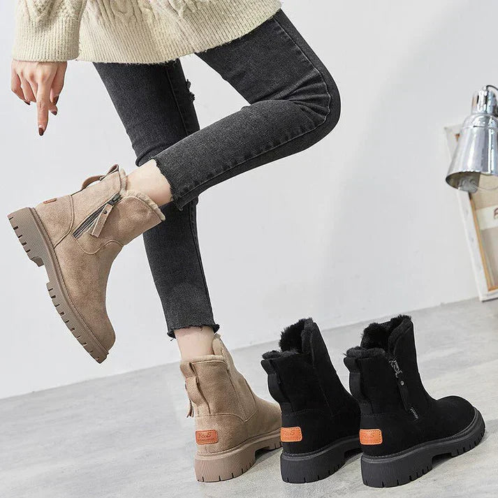 Camila - Botas de invierno forradas con cremallera lateral