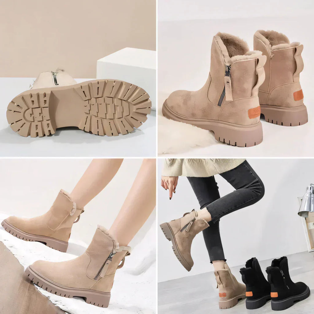 Camila - Botas de invierno forradas con cremallera lateral