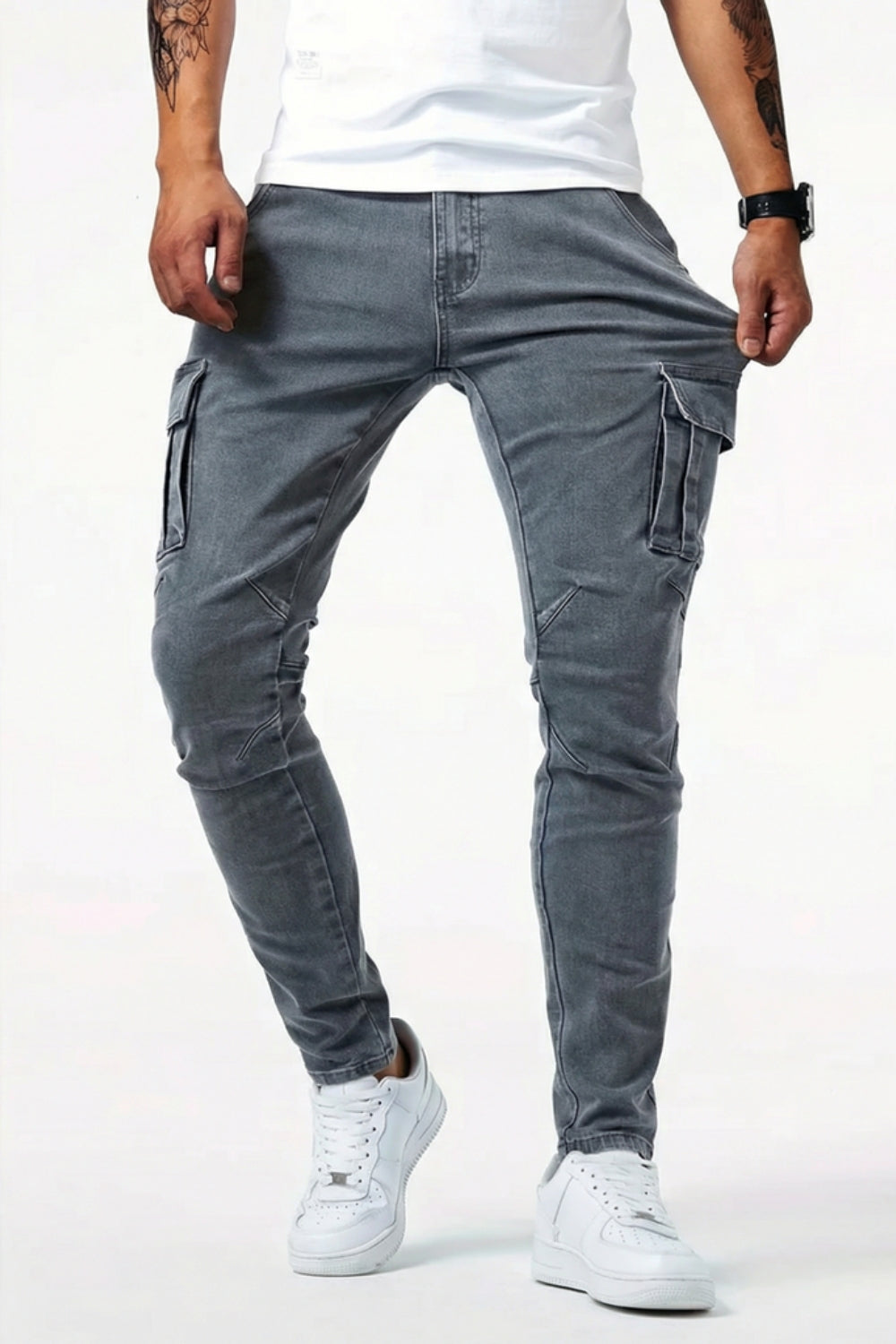 Ethan - Vaqueros cargo elásticos para hombre