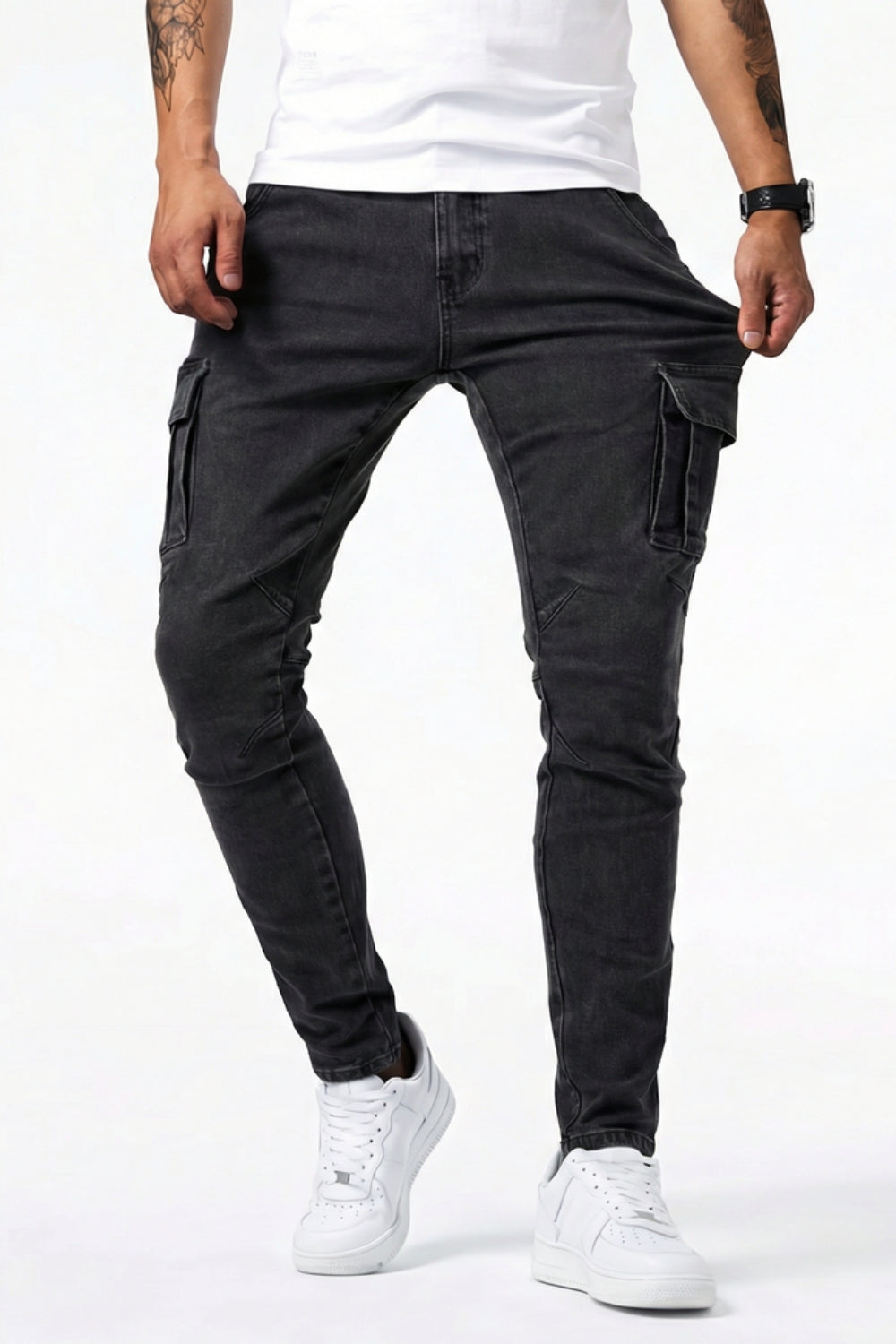 Ethan - Vaqueros cargo elásticos para hombre