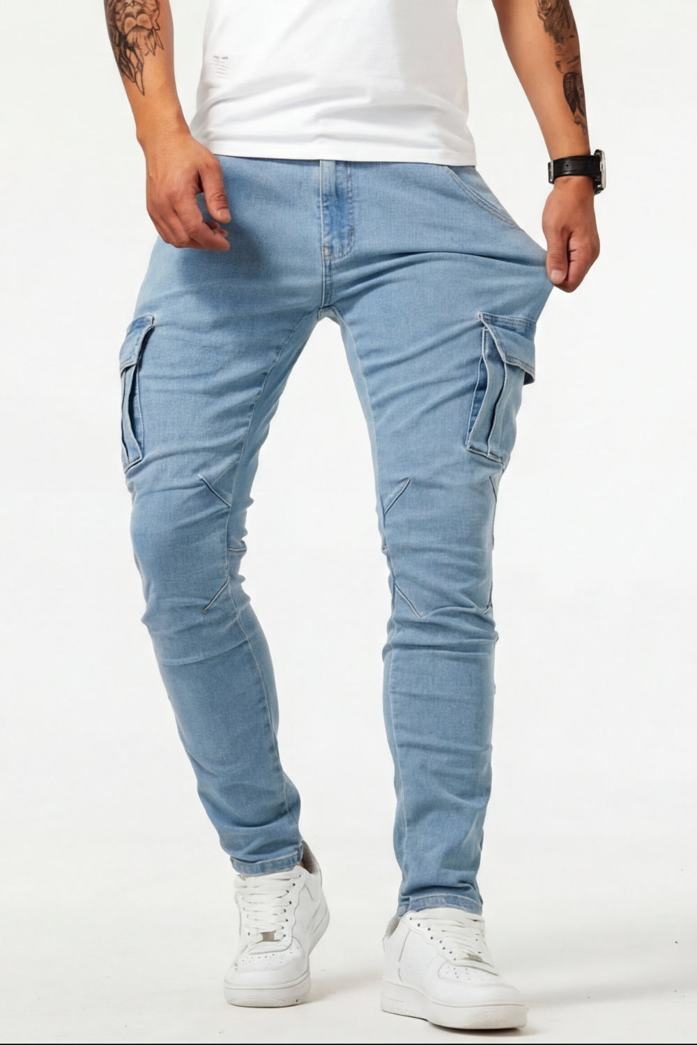 Ethan - Vaqueros cargo elásticos para hombre