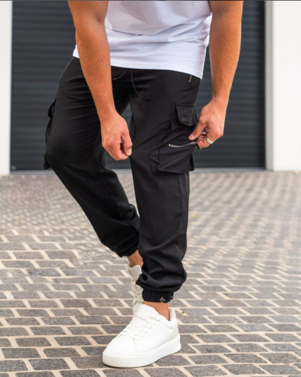 Diego - Pantalones cargo negros