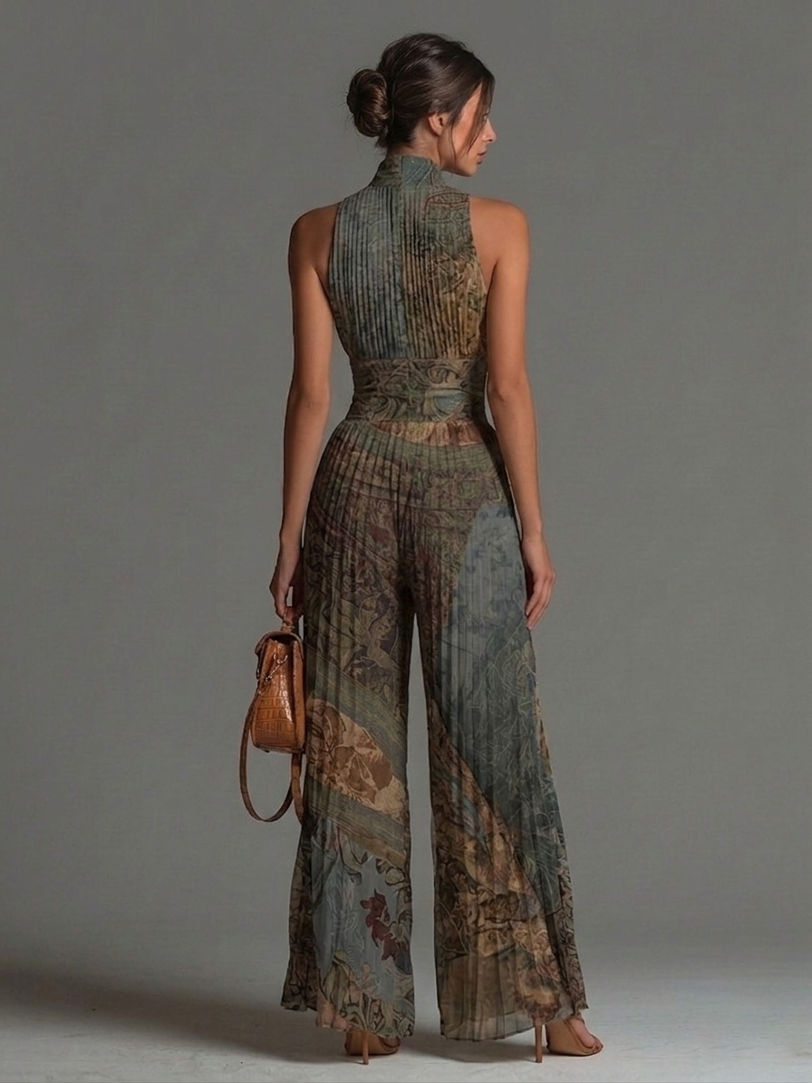 Camille™ | Mono holgado plisado con estampado bohemio