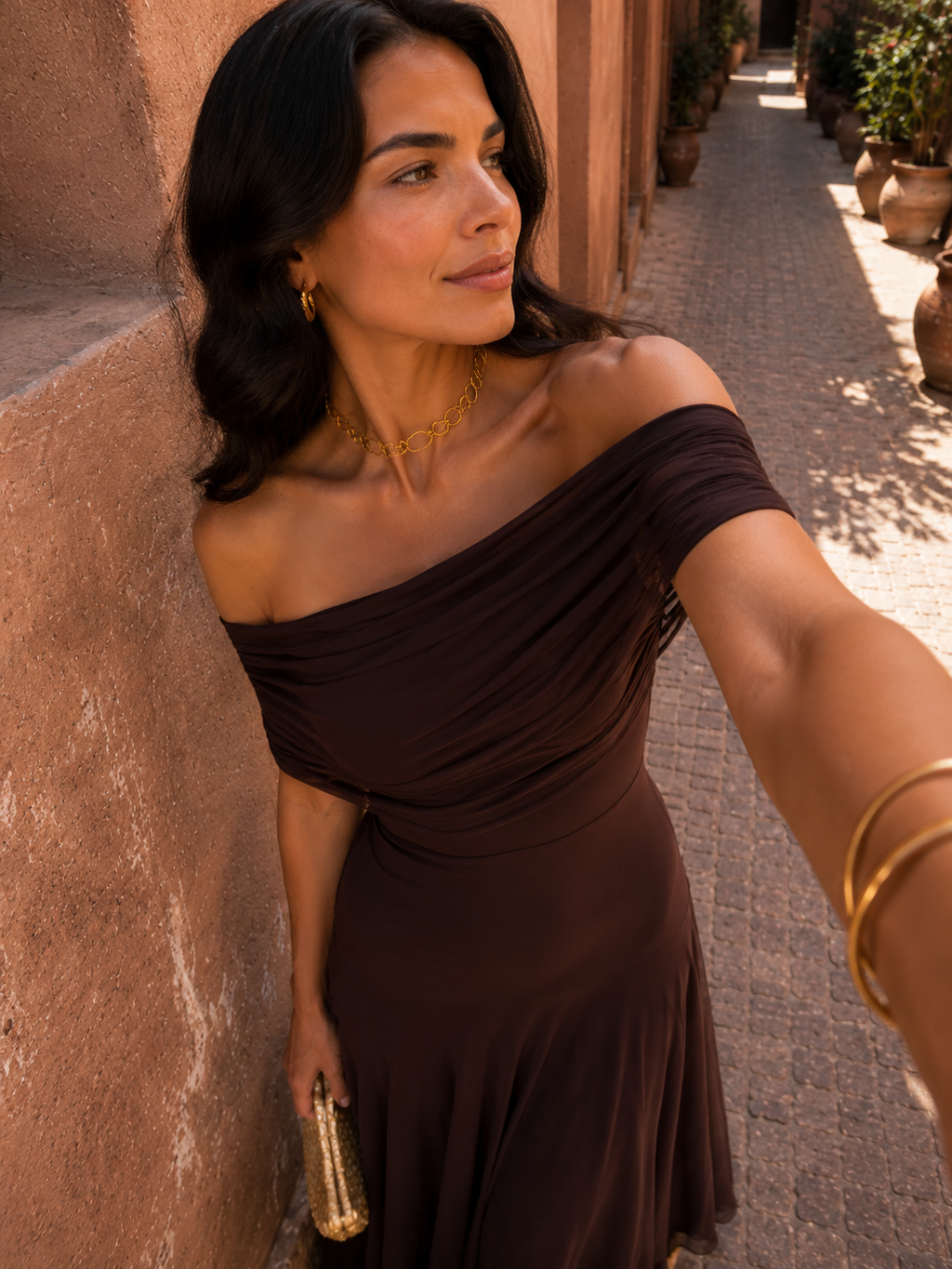 Vega - Vestido Toledo en color marrón