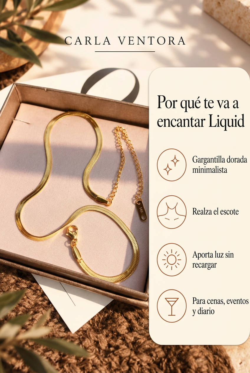 Liquid | Gargantilla Dorada