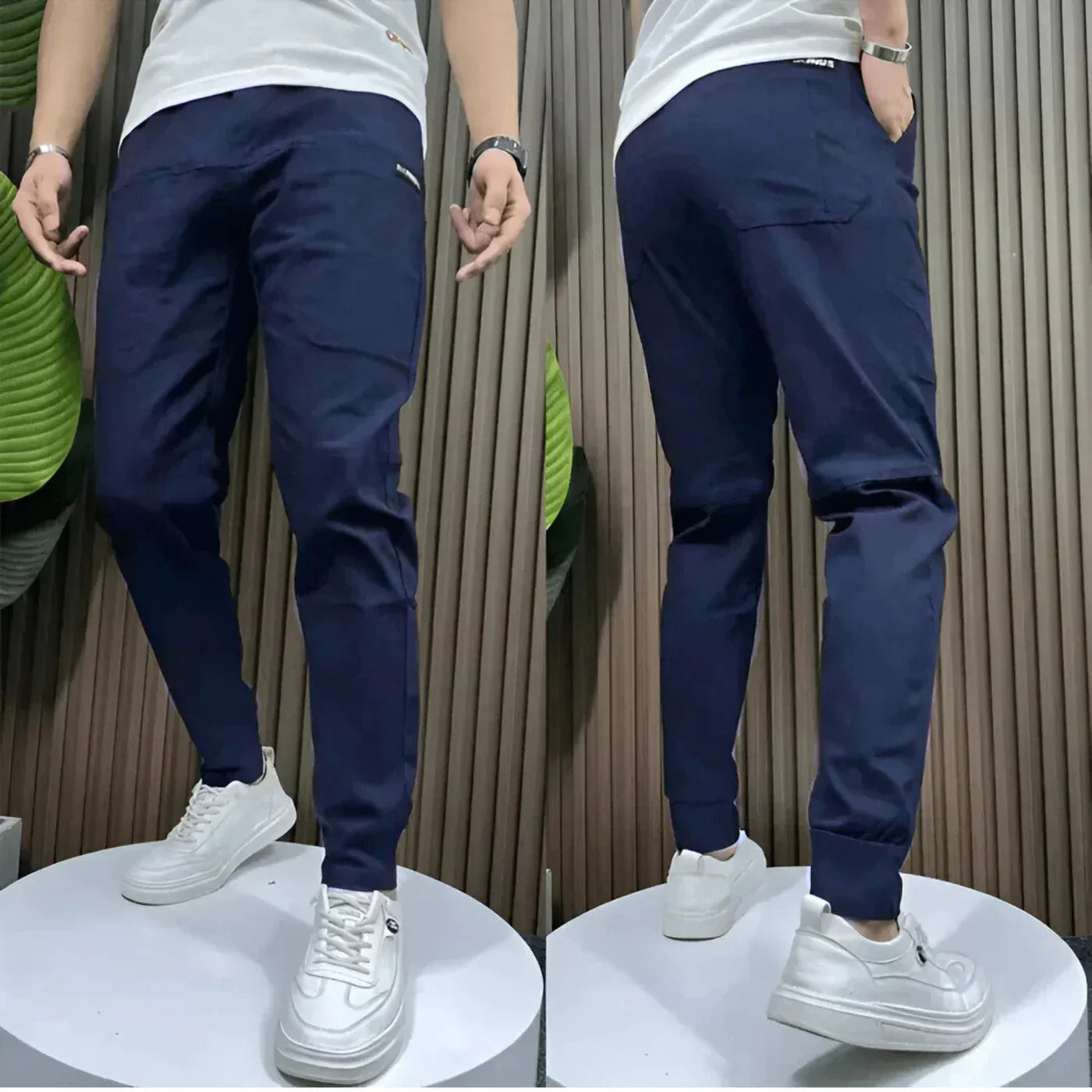 Unai - Pantalones cargo elásticos