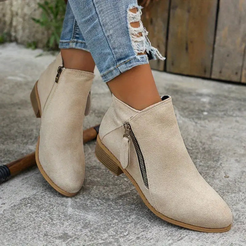 Tatiana - Botas de ante con tacón