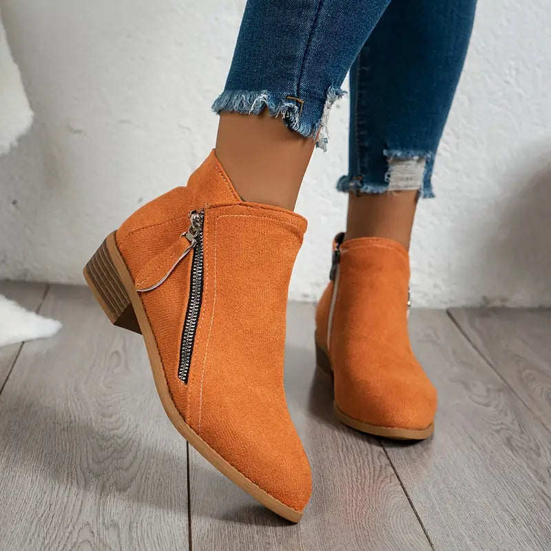 Tatiana - Botas de ante con tacón